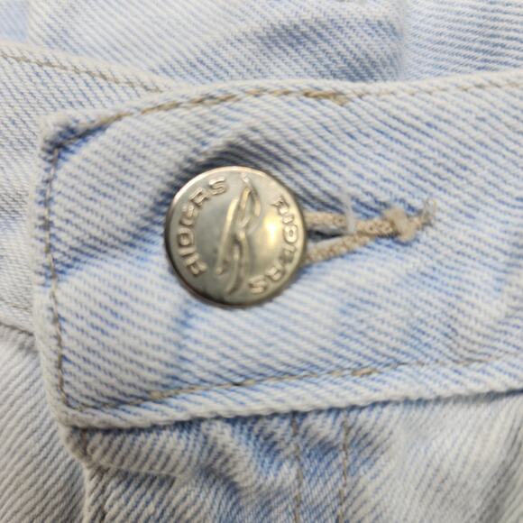 Vintage 90s Riders Shorts Womens 14 Blue Light Wash High Rise Cuffed Jorts Mom - Picture 3 of 12